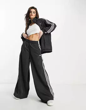 Черная оверсайз-куртка с 3 полосками adidas Originals 'GOTHCORE'