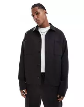 Черная оверсайз-куртка с аквалангом ASOS DESIGN