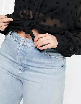 Черная оверсайз-рубашка ASOS DESIGN Curve