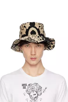 Черная панама с большими полями Beardsley Tapestry Anna Sui