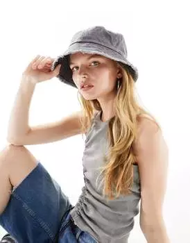 Черная панама с необработанными краями ASOS DESIGN