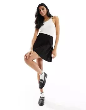 Черная плиссированная мини-юбка ASOS DESIGN
