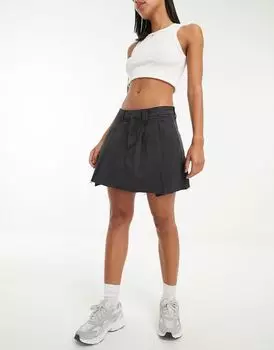 Черная плиссированная мини-юбка ASOS DESIGN