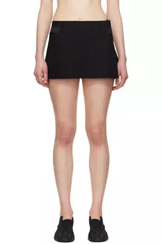 Черная плиссированная мини-юбка с запахом HYEIN SEO