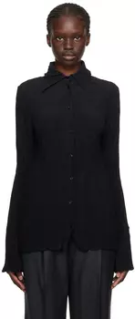 Черная плиссированная рубашка BITE Maisie