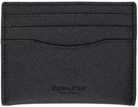 Черная плоская визитница Coach 1941