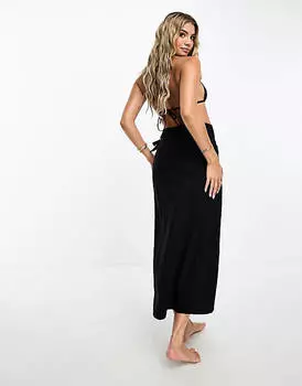 Черная пляжная юбка-саронг Vero Moda