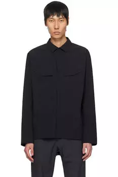 Черная Поле LS Рубашка Veilance