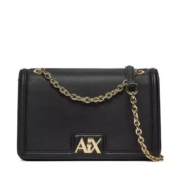 Черная полиэтиленовая сумка Armani Exchange