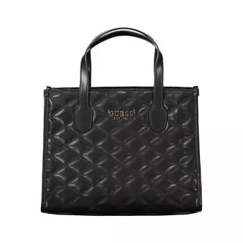 Черная полиэтиленовая сумка Guess Shoes, черный