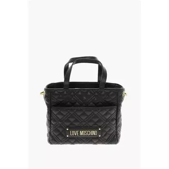 Черная полиэтиленовая сумка-тоут Moschino, Black