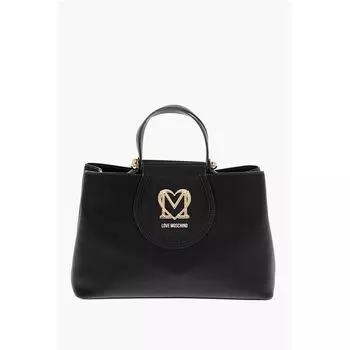 Черная полиэтиленовая сумка-тоут Moschino, Black