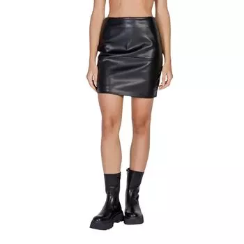 Черная полиэтиленовая юбка ICHI