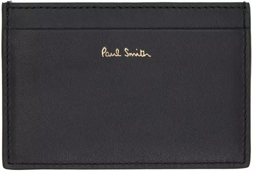 Черная полосатая визитница Paul Smith