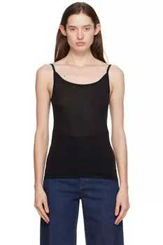 Черная полупрозрачная майка Baserange