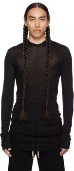 Черная полупрозрачная толстовка Rick Owens