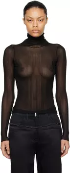 Черная полупрозрачная водолазка Givenchy