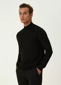 Черная полуводолазка с рисовым фактурным узором Beymen