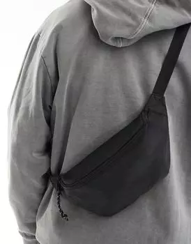 Черная поясная сумка через плечо с контрастными язычками ASOS DESIGN