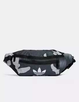 Черная поясная сумка с камуфляжным принтом adidas Originals
