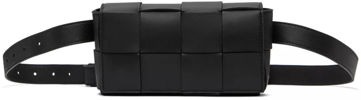 Черная поясная сумка с кассетой Bottega Veneta