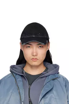 Черная потертая джинсовая кепка FFFPOSTALSERVICE