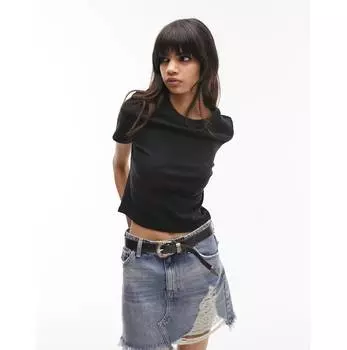 Черная повседневная футболка Topshop