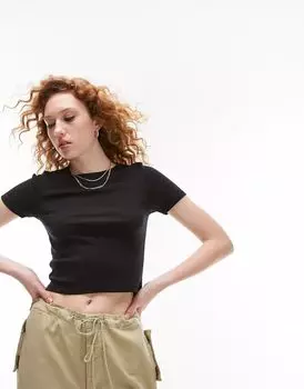 Черная повседневная футболка Topshop