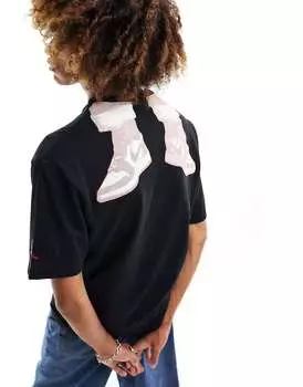 Черная праздничная футболка с рисунком Jordan