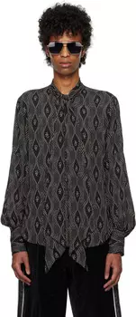 Черная принтованная рубашка Anna Sui