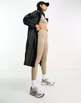 Черная прорезиненная парка-дождевик ASOS DESIGN