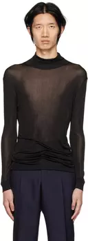 Черная прозрачная водолазка Maison Margiela