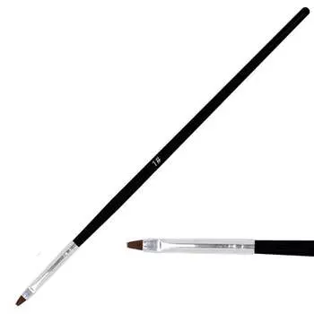 Черная прямая кисть для украшения ногтей, нанесение тонкого геля № 1 для дизайна ногтей, aba group