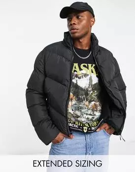 Черная пуховая куртка ASOS DESIGN