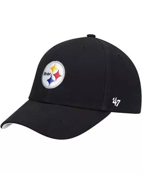 Черная регулируемая кепка унисекс для малышей Pittsburgh Steelers Basic Mvp '47 Brand, черный