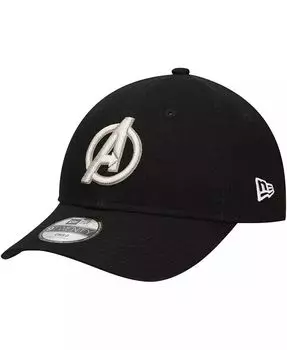 Черная регулируемая шапка The Avengers 9TWENTY для дошкольников New Era, черный