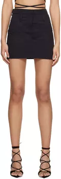 Черная реконструированная мини-юбка ioannes
