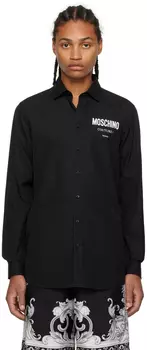 Черная рубашка \Couture\"" Moschino