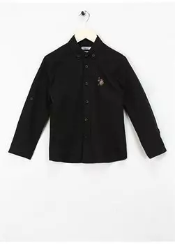 Черная рубашка для мальчика ENZOKIDS024Y U.S. Polo Assn., черный