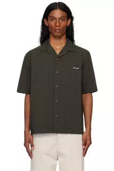 Черная рубашка для отдыха Maison Kitsun