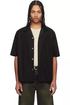 Черная рубашка Heusen с коротким рукавом OUR LEGACY