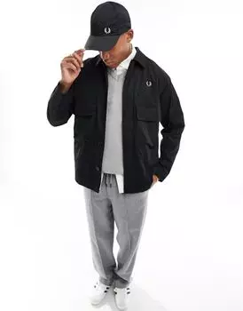 Черная рубашка из рипстопа Fred Perry