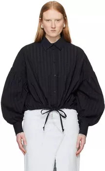 Черная рубашка на кулиске Msgm