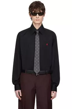 Черная рубашка с черепом McQueen