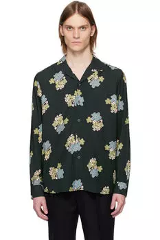 Черная рубашка с цветочным принтом Paul Smith