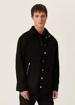 Черная рубашка с деталью на молнии Academia