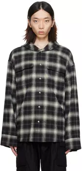 Черная рубашка с капюшоном Wooyoungmi