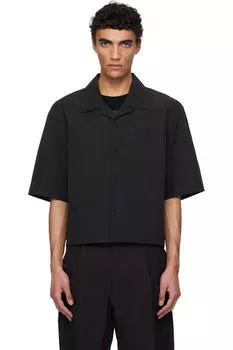 Черная рубашка с карманами AMOMENTO