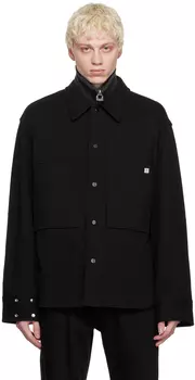 Черная рубашка с карманом Wooyoungmi