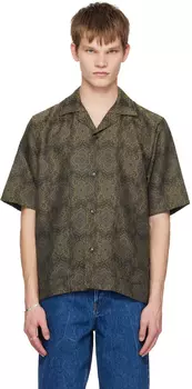 Черная рубашка с короткими рукавами NEEDLES